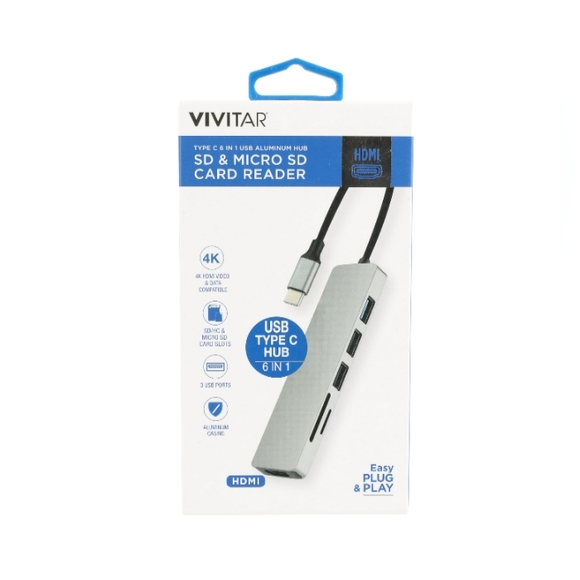 Multi-Port USB Hub with SD, Micro SD and Compact Flash Card Reader - Picture 1 of 4